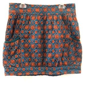 🧜🏻‍♀️ Nick & Mo Blue Orange Embroidery Skirt